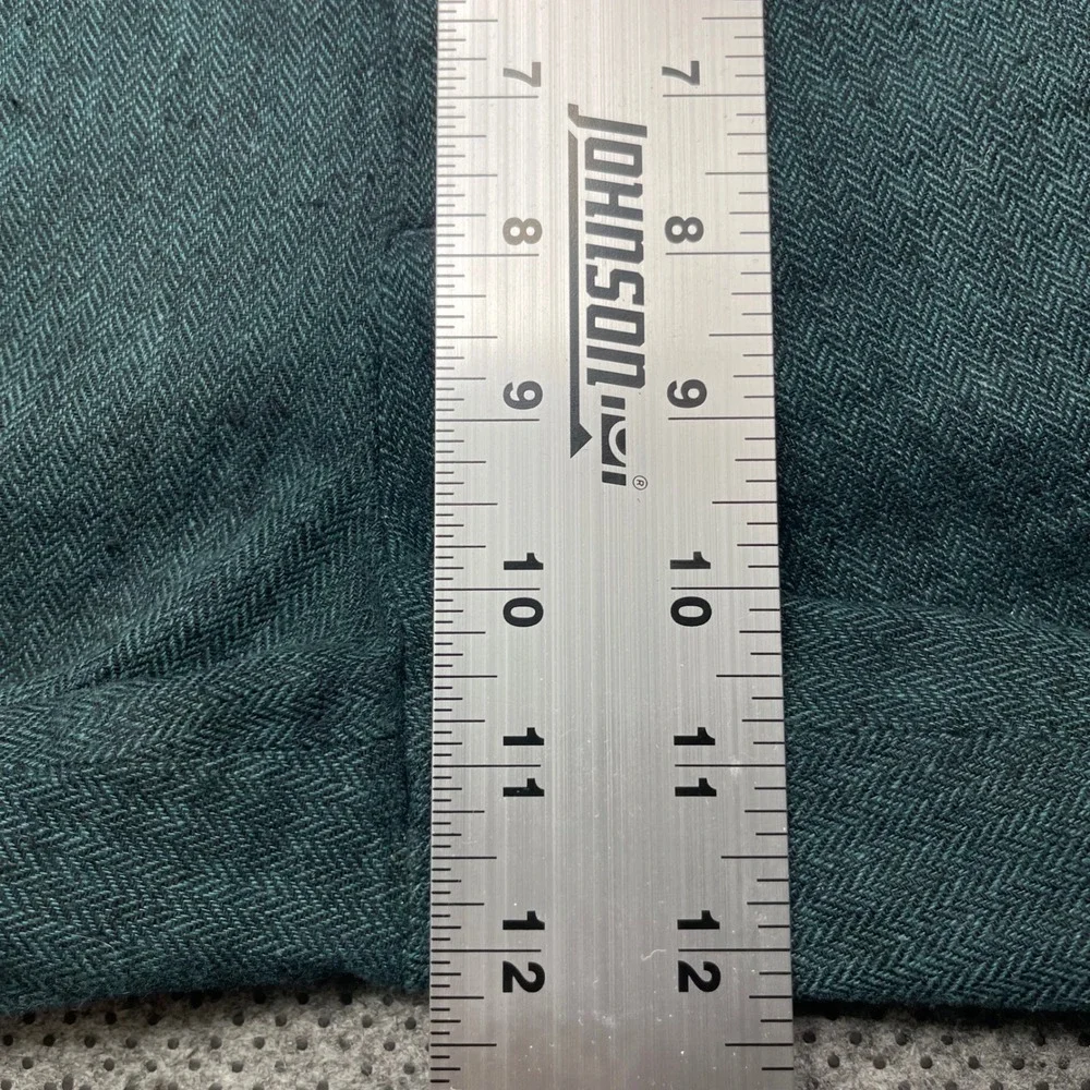Banana Republic Tailored Fit Herringbone Pants Green Linen Cotton 32x28 Mens